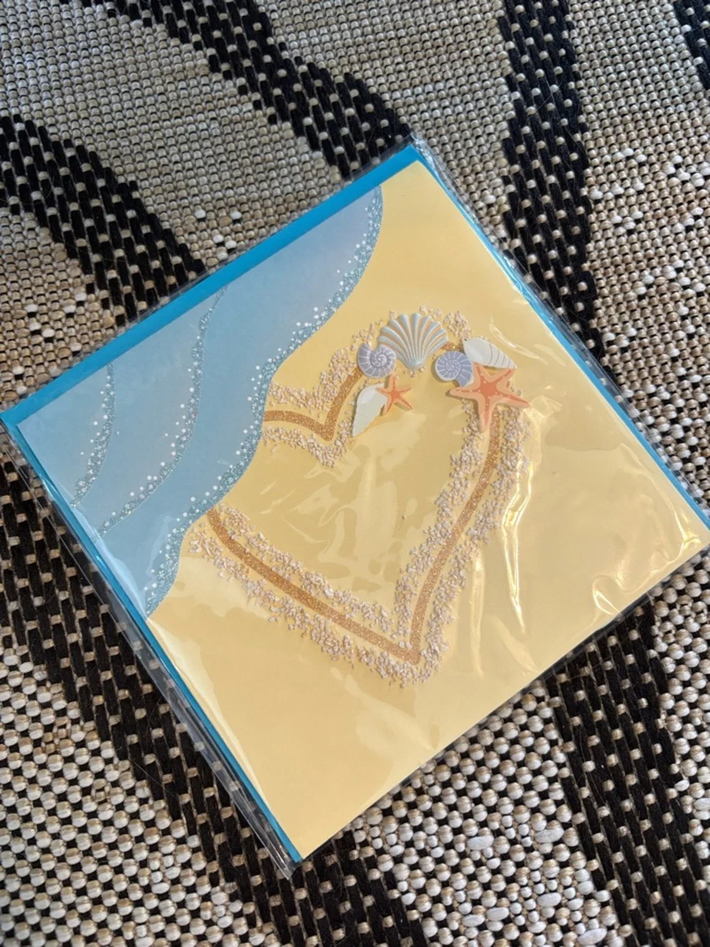 🆕Papyrus 3D Coastal Heart Greeting Card
